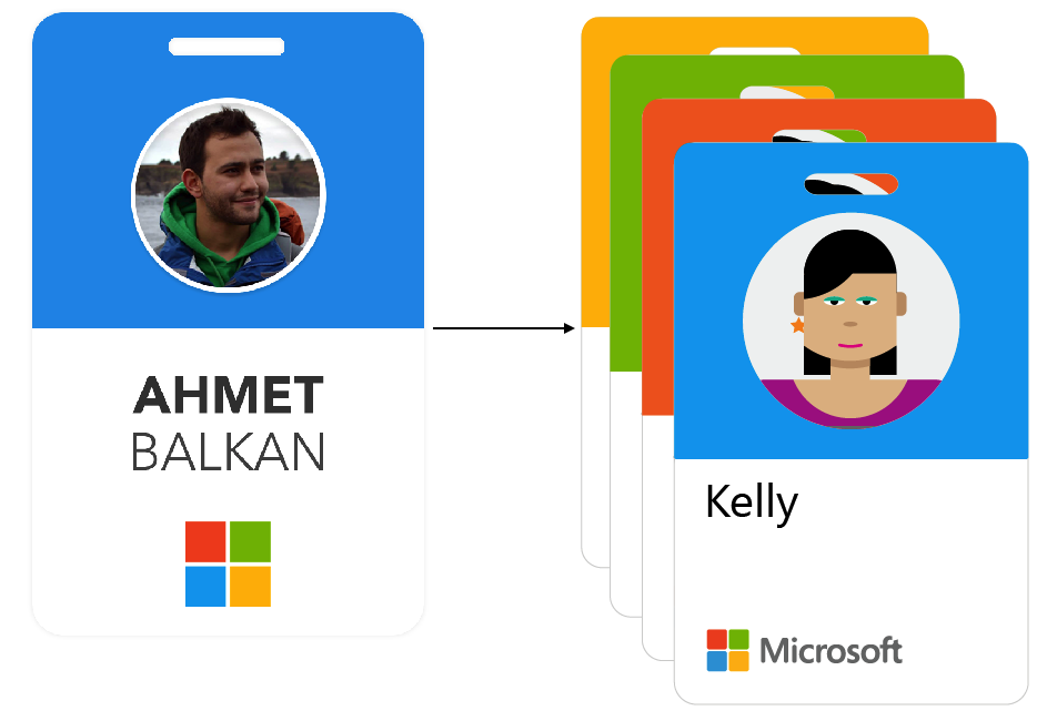 new microsoft employee badge design